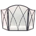 thumbnail image 1 of 15193 3 Panel Eggshell Black Gothic Style Fireplace Screen, 1 of 1