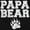 Black, variant on Papa Bear Dad Father's Day Pawprint Men's Big & Tall Long Sleeve Graphic Tee Brisco Brands 2X