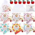 thumbnail image 1 of 6/10/12 Set Teacher Appreciation Gift Bulk Keychain Bracelet with Cards for Women Back to School Teachers Gifts, 1 of 7