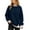*Navy, variant on ClodeEU Women's Fake Two Piece Crewneck Long Sleeve Sweatshirt,Casual Loose Pullover Top ,Women's Plus L