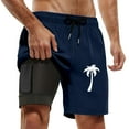 thumbnail image 1 of Xdzjlr Running Shorts For Men,Swim Trunks With Compresssion Liner Inseam Board Bathing Suit With Pockets Comfortable Running Shorts For Men, 1 of 4