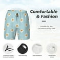 thumbnail image 5 of Daiia Daisies Flowers Mens Swim Trunks Swim Shorts Quick Dry Swim Shorts with Mesh Lining Pockets-Small, 5 of 9