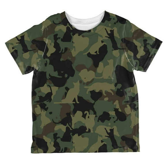 Cat Camo Catmoflauge All Over Toddler T Shirt Multi 2T