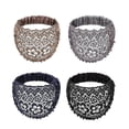 thumbnail image 1 of Plum Blossom Hollow Beaded Wide Headband, Fashionable and Casual Hair Accessorie, 1 of 5