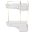 thumbnail image 1 of Estante Esquinero de 2 Niveles, Organizador de Encimera de Baño que Ahorra Espacio, Estantes de Almacenamiento de Cocina para Cosmético, Cuidado de la Piel, 1 of 7