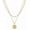 Gold A., variant on Soleilie Women's Fashion Stacked Letter Necklace - 14K Gold Plated Delicate Stacked Paperclip Chain Coin Letter Necklace, Jewelry Gift, Suitable for Women, Mothers, Wives