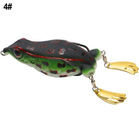 Fule Ray Frog Bait Attractive 12cm 25g Ray Frog Bait Sequins Lure Flashing Flippers 3D Bionic Eyes Suitable for Big Fish
