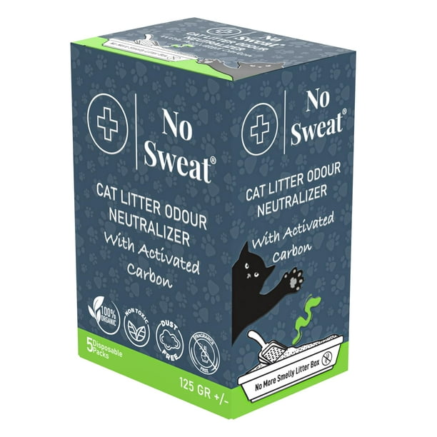 Arena para gatos, neutralizante de olores, sin sudor, cáscara de coco, 125 g