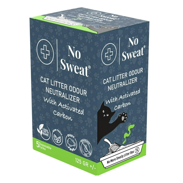 Arena para gatos, neutralizante de olores, sin sudor, cáscara de coco, 125 g