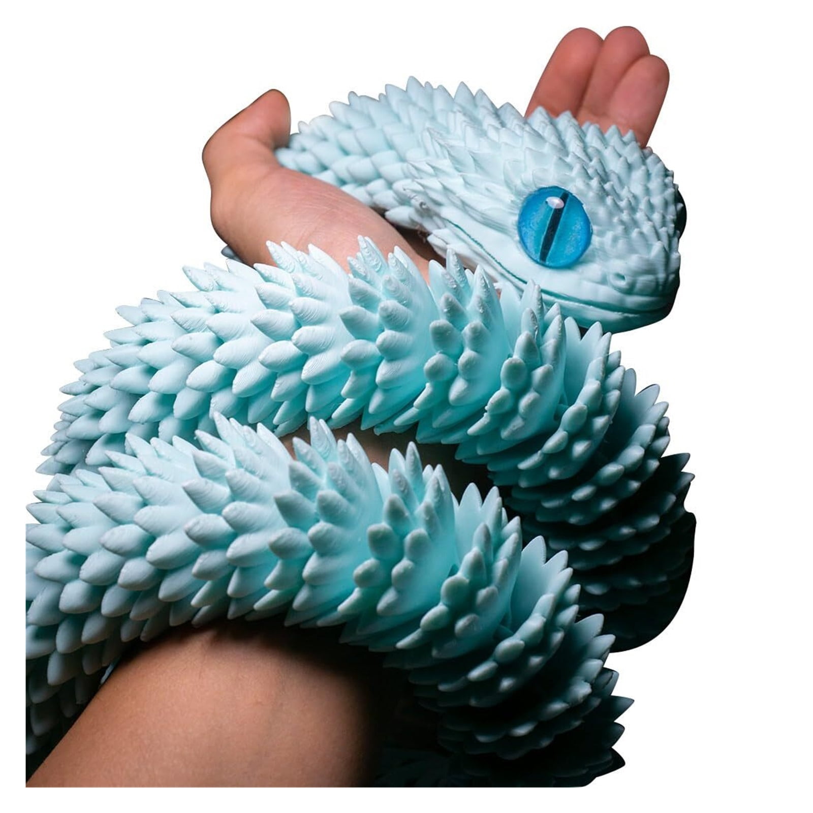 1pc 3D Printed Giant Viper With Movable Joints, 3D Printed Articulated Snake Flexible Giant Viper, 3D Printed Animal Fidget Art Piece Home Decor Christmas Birthday Gift