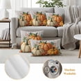 thumbnail image 6 of Orange Pumpkins Fall Outdoor Waterproof Pillow Covers, Retro Thanksgiving Maple Leaf Decorative Square Throw Pillowcase Sofa Cushion Sham for Patio/Couch/Chair, 26"x26" 2 Pack, 6 of 8