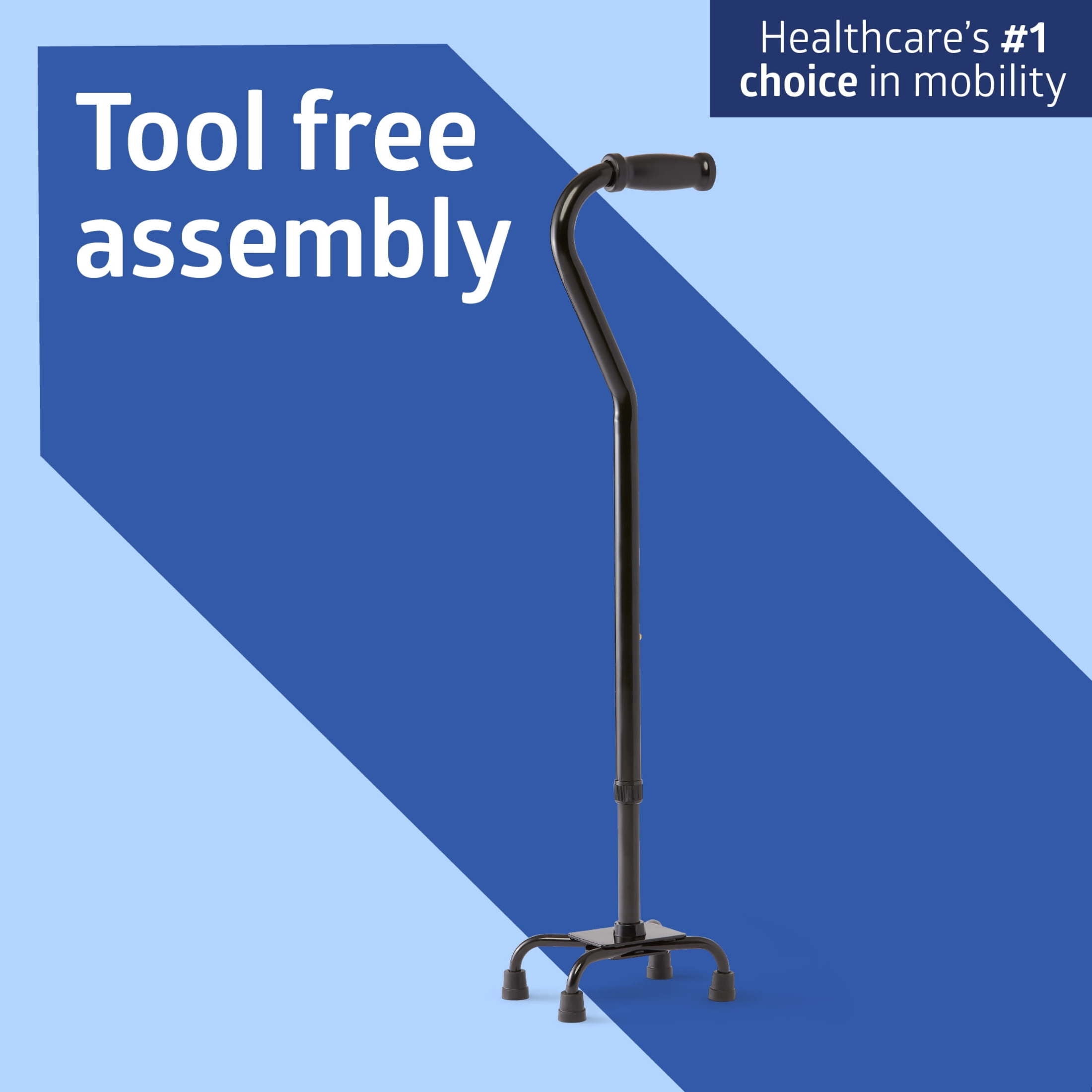 Medline Bariatric Quad Cane, 500 lb Weight Capacity