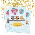 thumbnail image 2 of Darling Souvenir Green Birthday Invitation Card 28 Pcs Fill or Write In Blank Invites Printable Party Supplies 5 x 7 Inches, 2 of 5