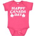 thumbnail image 3 of Inktastic Happy Canada Day with Distressed Maple Leaves Boys or Girls Baby Bodysuit, 3 of 5