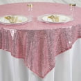 thumbnail image 5 of Efavormart LUXURY Pink Sequin Square Tablecloth Overlay Square Tablecloth Cover For Wedding Party Event Banquet - 60" x 60", 5 of 11