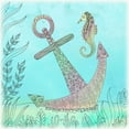 thumbnail image 2 of Varacek, Pam 20x20 Gold Ornate Wood Framed with Double Matting Museum Art Print Titled - Anchored Seahorse, 2 of 4