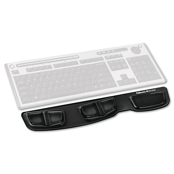 Fellowes Mfg Co. 9183201 18.25 in. x 3.37 in. Gel Keyboard Palm Support - Black
