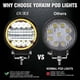 thumbnail image 5 of 4X LED Work Light Pods Round Amber Spot Combo Light Amber Fog Lamp for Jeep Off Road SUV, 5 of 5