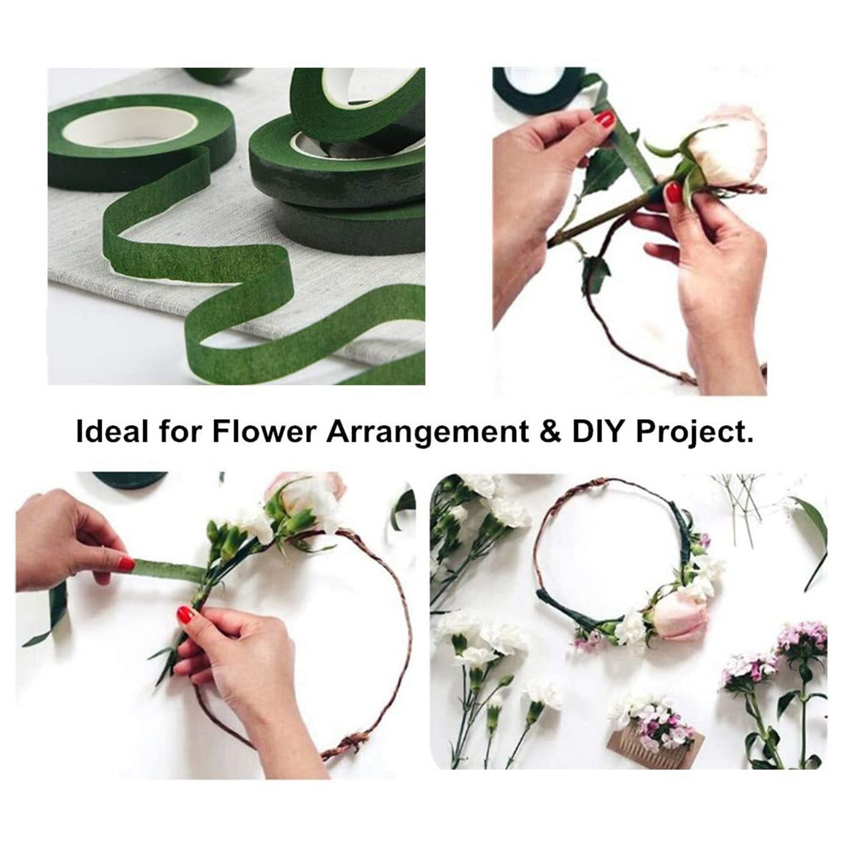 72 Floral Tape Florist Paper Stem Wrap Tape for Bouquet Stem Wrapping Floral Arrangement(1/2 Inch x 30 Yards)