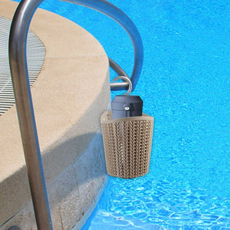 Pool Side Cup Holders For Above Ground Pools Compatible With Above Ground  Pools With Round Top Bars Sturdy, Durable And Easy To Use Non-spill Cup  Holders