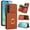 Brown, variant on Wallet Case with Card Holder for Samsung Galaxy A16 5G, 360° Rotation Ring Kickstand Magnetic Clasp and Durable Shockproof Cover