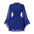 thumbnail image 6 of Norvella Womens Halloween Dresses Fairy Costume V Neck Long Sleeve Mini Dresses Fit And Flare Party Outfits, 6 of 6