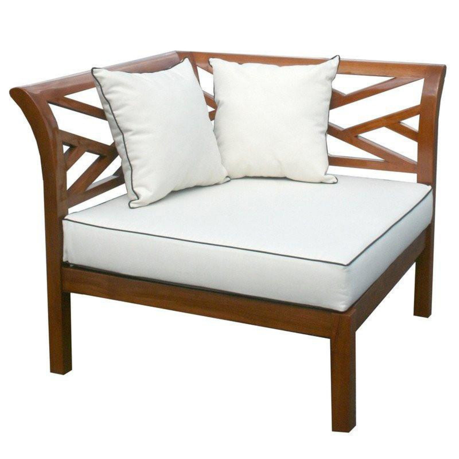 Chic Teak Long Island Teak Outdoor Corner Sectional Piece