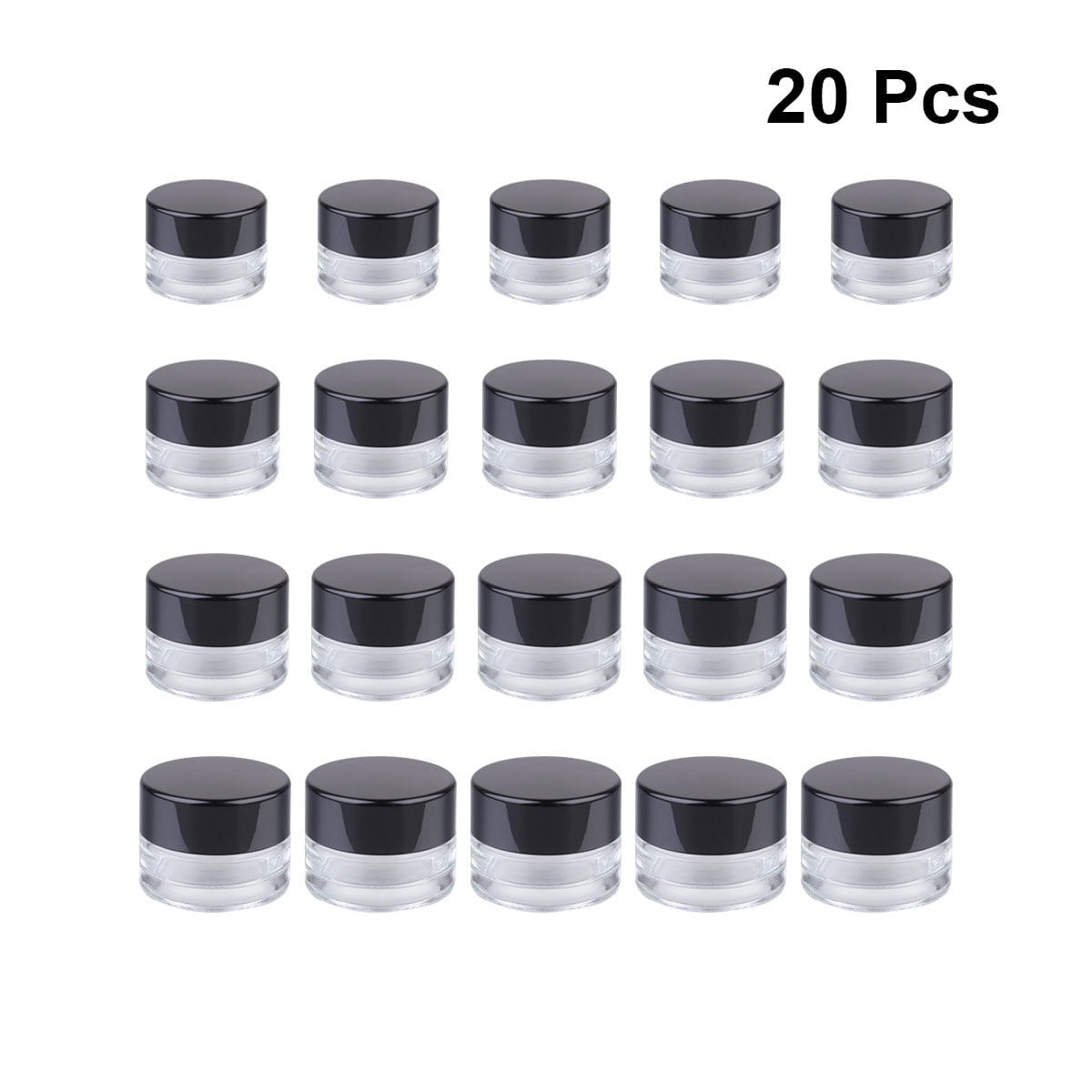 ROMANSENTIAL Small Sample Jars Glass Transparent 20Pcs