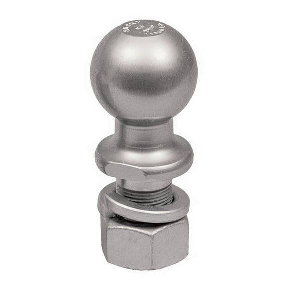 Husky Towing Trailer Hitch Ball 32914 2 Inch Ball; 7500 Pound Gross Towing Capacity; 1 Inch Shank Diameter; 2-7/8 Inch Shank Length; Chrome; Steel