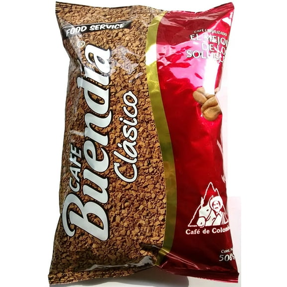 Instant Coffee - 17.6 oz (500g.) - 100% Colombian Freeze Dried Coffee