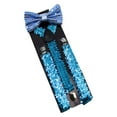 thumbnail image 3 of Sequins Straps With Bow Set Stage Performance Adjustable Elastic Elastic Back Straps Suspender Belt Womens Suspenders for Snow Pants, 3 of 3
