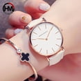 thumbnail image 5 of Hannah Martin Brand Simple Leather Women Watch Japanese Movement Quartz Wristwatch Fashion Clock Black Gift Box Women's Watch, 5 of 10