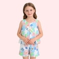 thumbnail image 2 of WRKEKC Girls 2 Piece Outfits Thin Cotton Set Sleeveless Vest Top Shorts Homewear Soft Breathable Daily Wear 2-10 Years, 2 of 4