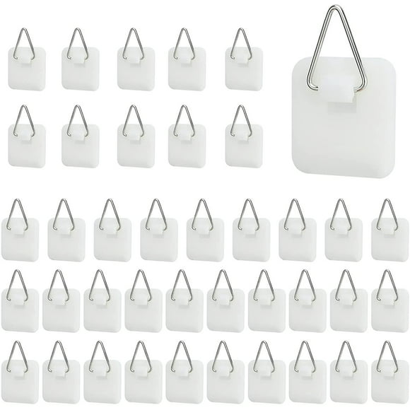 40 pieces invisible adhesive plate hanger, 1.25 inch adhesive plate holders