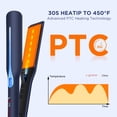 thumbnail image 3 of Infrared Titanium Flat Iron, IG INGLAM 1.75-Inch Wide Hair Straightener for Thick Hair, Prussian Blue, 3 of 9