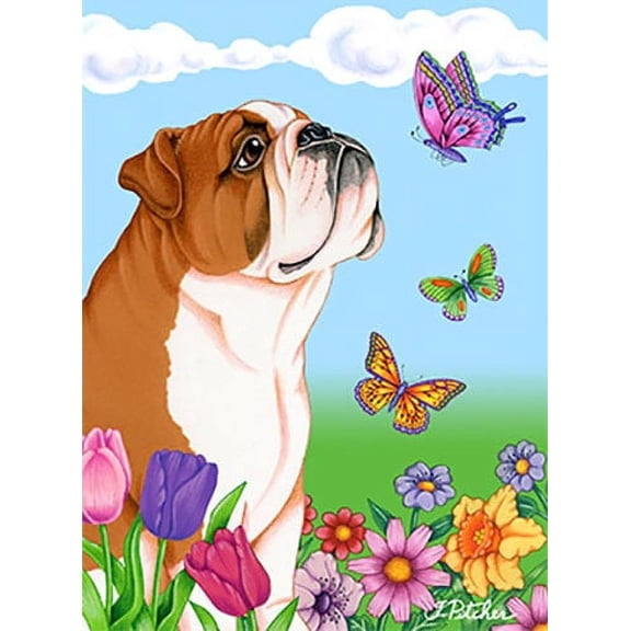 Bulldog - Best of Breed Butterfly Garden Flag
