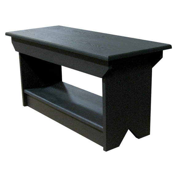 Contemporary Home Living 3' Jet Black Modern Style Coffee Table Bench