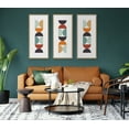 thumbnail image 6 of Kate and Laurel Sylvie Circles and Curves Retro Color Framed Canvas Wall Art by The Creative Bunch Studio, 18x40 Natural, Narrow Mid-Century Modern Geometric Wall Art, 6 of 6