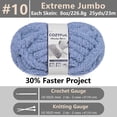 thumbnail image 2 of Hilo grueso Cozyful #10 Jumbo Chenille, 8 madejas, azul grisáceo, 2 of 8