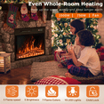 thumbnail image 6 of Waleaf Electric Fireplace with Mantel, 40 inch Freestanding Stone Fireplace Heater TV Stand with Remote Control, 6 of 8