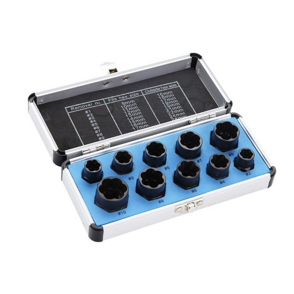 Damaged Screw Extractor Set Nut Bolt Extractor Set Bolt Nut Removal Extractor Socket Tool Set,Perfect Tool Kit for Removing Stripped, Rouned Off and Rusted Bolts & Nut
