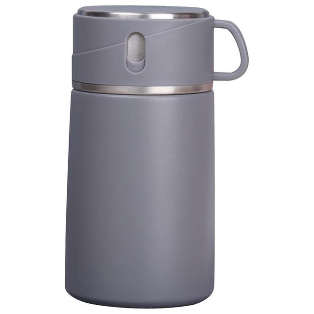 Botella de agua de acero inoxidable con aislamiento al vacío para bebidas calientes, portátil, 800 ml Gris