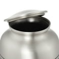 thumbnail image 3 of Reminded Adult Cremation Memorial Urn for Human Ashes, Pewter Etched Cross Brass Funeral Urn with Velvet Bag, 3 of 6