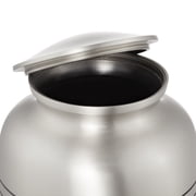 Reminded Adult Cremation Memorial Urn for Human Ashes, Pewter Etched Cross Brass Funeral Urn with Velvet Bag