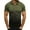 Army Green, variant on Floenr Mens T Shirts,Men's Casual Sports T-shirt Lapel 3D Gradient Short-sleeved