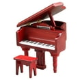 thumbnail image 1 of KAKOWELY Mini modelo de piano Mini casa Piano de madera Decoración Casa de muñecas Decoración de piano, 1 of 5