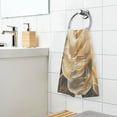 thumbnail image 7 of joogoo 2 PCs Hand Towels Sets Gold Rose Flowers Cotton Face Towel Bathroom Decorative, 7 of 7