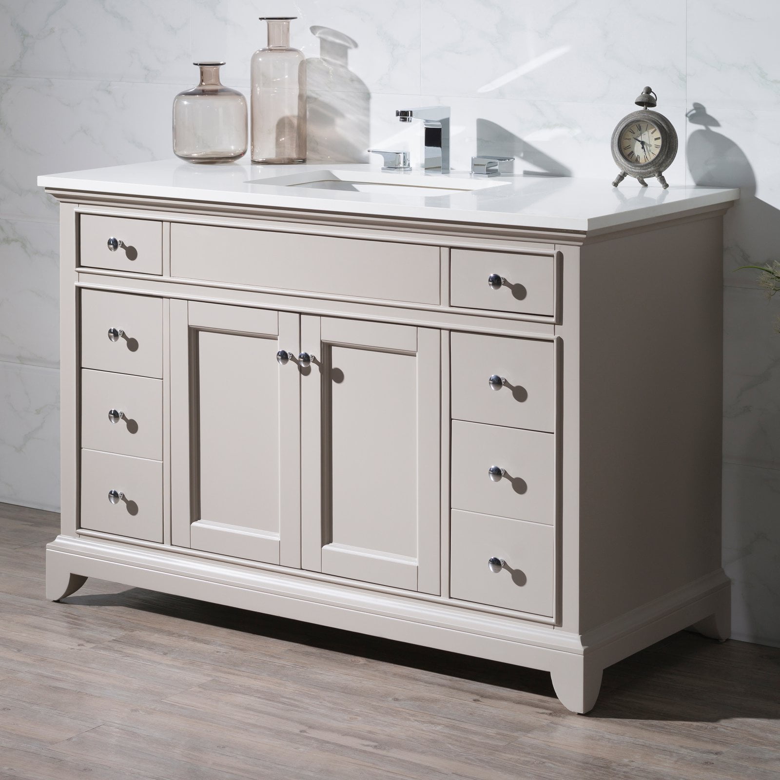 Stufurhome Arianny 49 in. Single Sink Bathroom Vanity