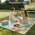 thumbnail image 4 of Blue Summer Beach Outdoor Rug for Patio/Deck/Porch, Non-Slip Large Area Rug 4 x 6 Ft, Coastal Starfish Shell Nautical Waves Indoor Outdoor Rugs Washable Area Rugs, Camping Rug Carpet Runner, 4 of 8