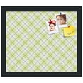 thumbnail image 2 of PinPix 14x12 Custom Cork Bulletin Board Argyle Light Yellow Poster Board Has a Fabric Style Canvas Finish, Framed in Argyle Light Yellow, by ArtToFrames (PinPix-642), 2 of 6